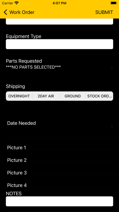 Parts Request Power i4 Screenshot