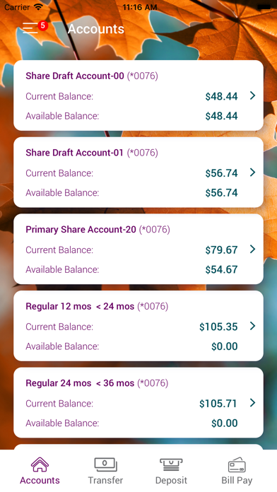 ME Family FCU Mobile Banking Screenshot