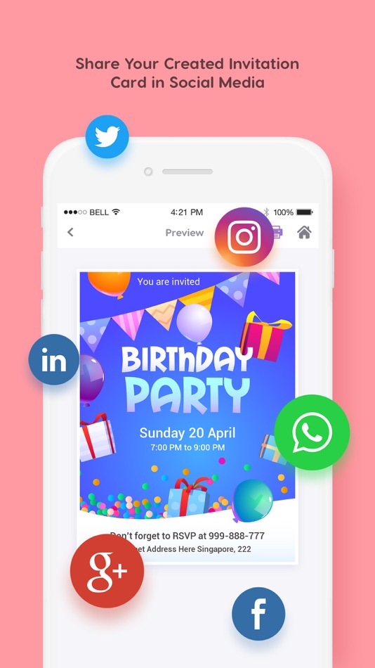 #7. Invitation Card Maker - RSVP (iOS) โดย: Hiteshkumar Hihoriya