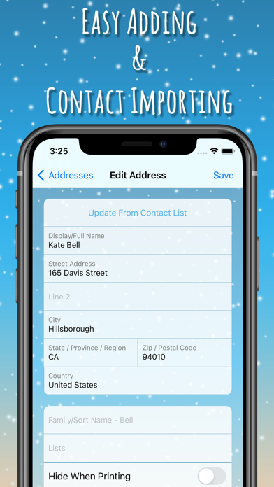The Christmas Card List Screenshot