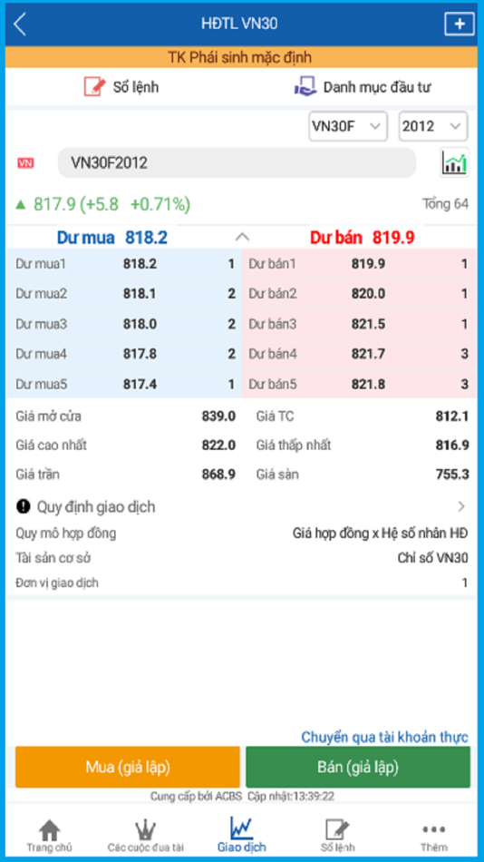 #10. ACBS TopTrader (iOS) 由: ACB SECURITIES CO. LTD