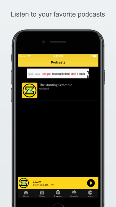 Z102.9 KZIA-FM Screenshot