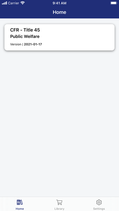 Screenshot #1 pour CFR 45 - Public Welfare