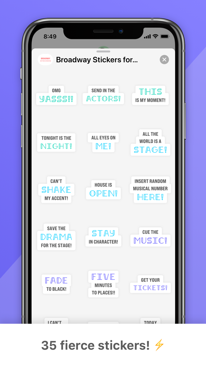 Broadway Stickers for iMessage