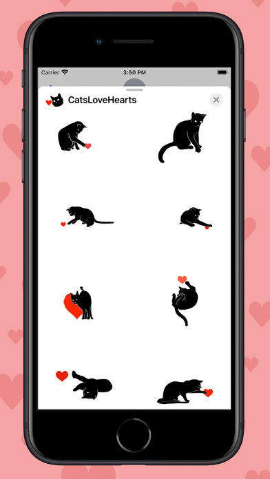 Cat Stickers: Cats Love Hearts Screenshot