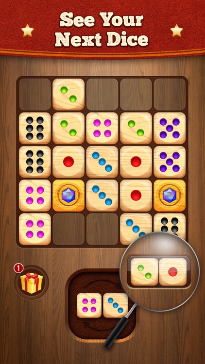 Woody Dice Merge Puzzle
