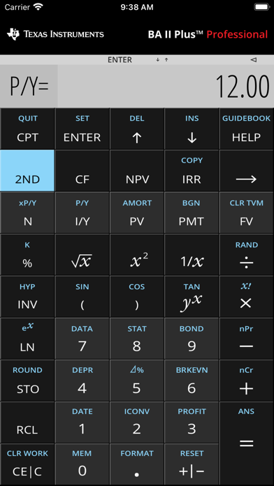 BA II Plus™ Financial Calc Screenshot