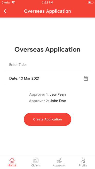 Engagenova eClaims Screenshot
