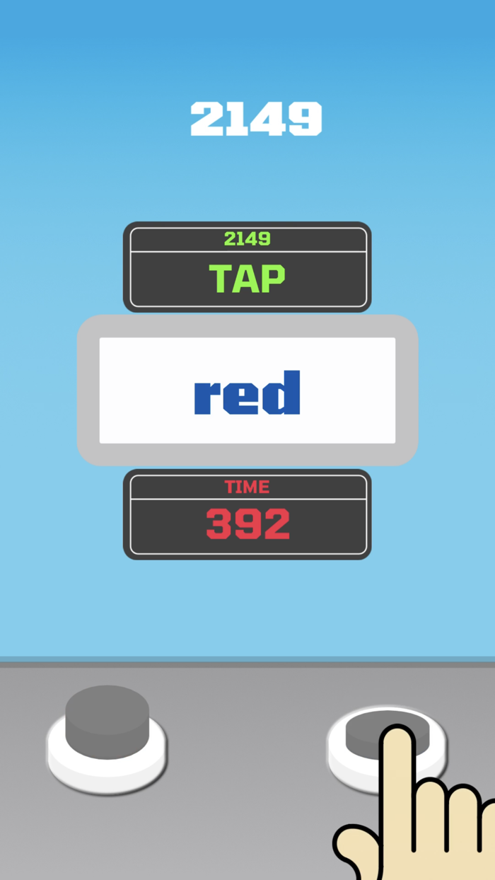 Tap Off - Reverse Stroop Test