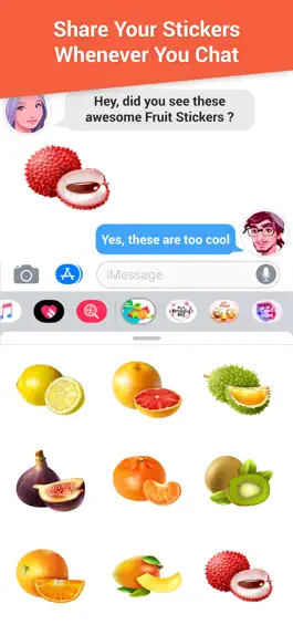 Game screenshot Fruit Stickers Pack hack