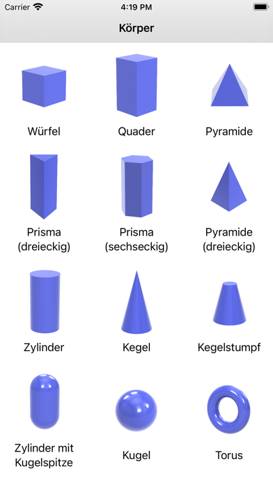 VolumenRechner Screenshot