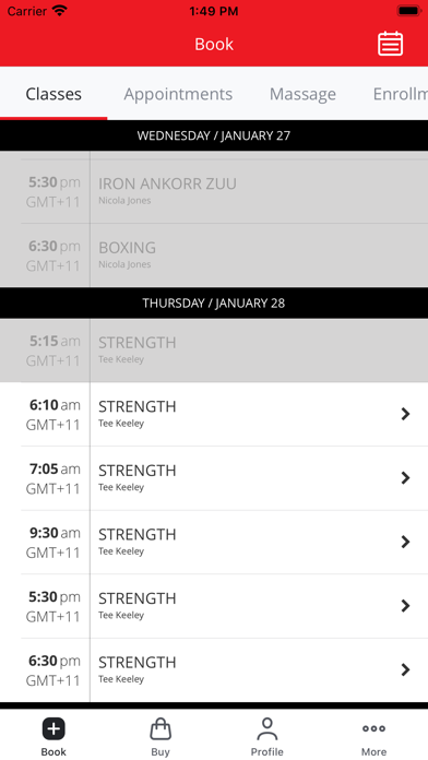 Redline Fitness Screenshot