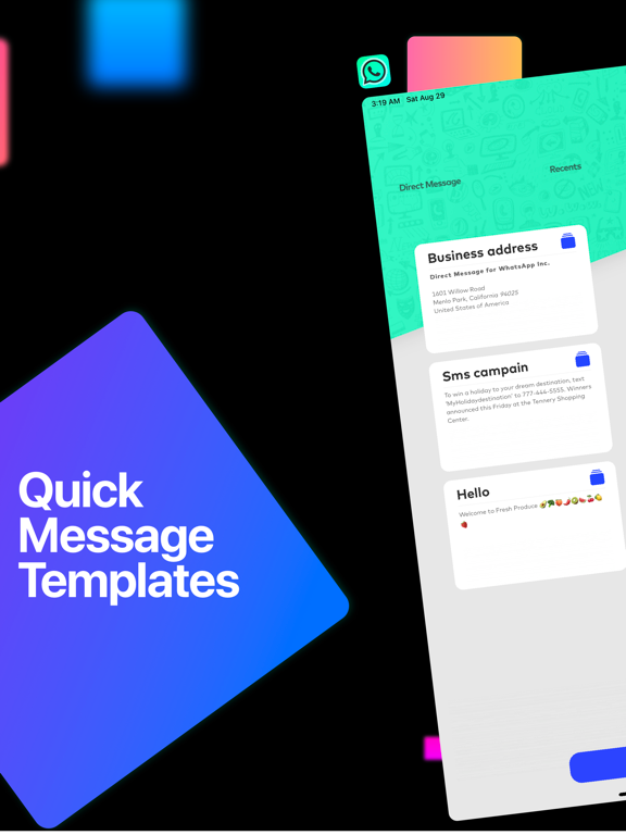 Direct Message for WhatsApp iPad screenshot 7 - Social Networking app