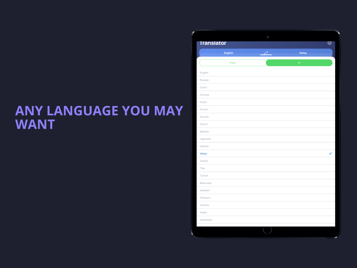 Our translator and keyboard