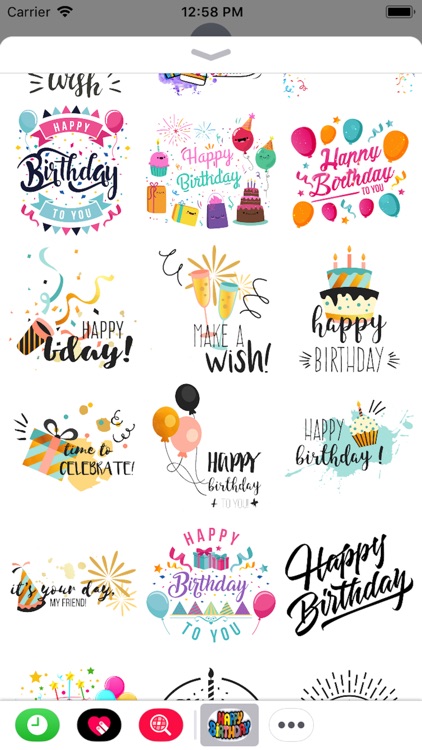 Happy Birthday Stickers 2018