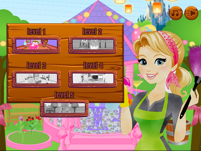 العاب تنظيف قصر الاميرة بنات