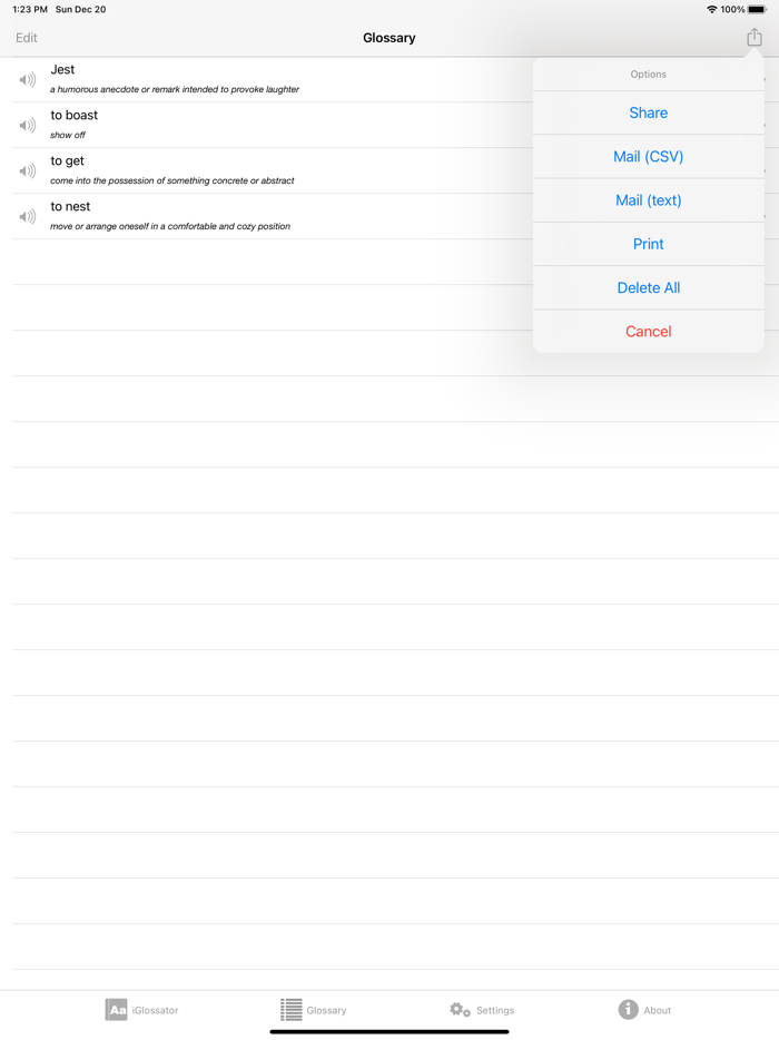 Dictionary - iGlossator