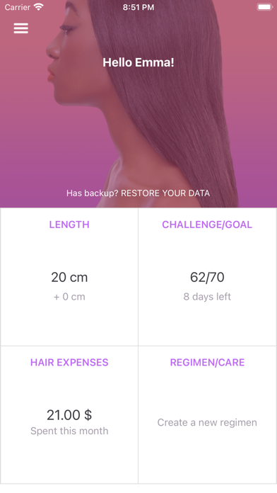 AppFrolution - My Hair Diary Screenshot