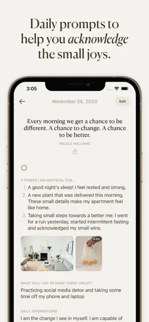 Screenshot 4 5 Minute Journal: Self-Care iphone