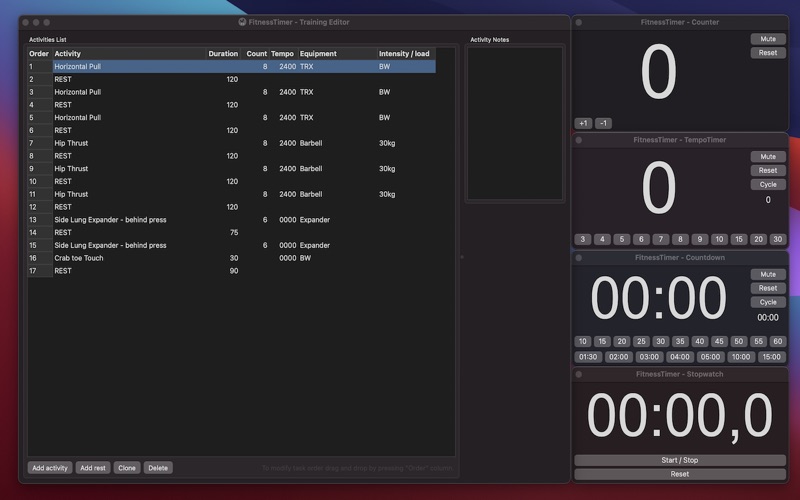 Screenshot #1 pour FitnessTimer Coach
