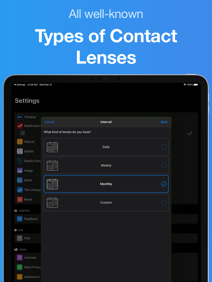 Lensy - Contact Lens Tracker