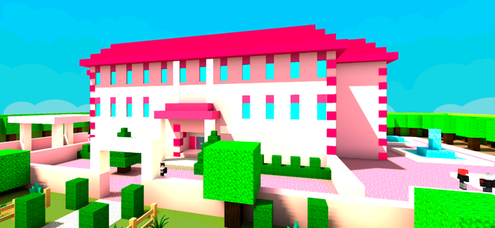 Pink Princess House Craft Game