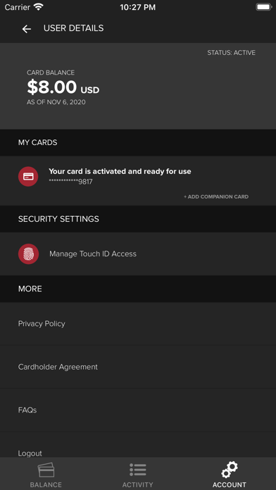 ResortStay Balance Checker Screenshot