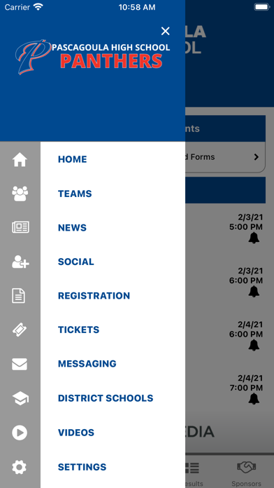 Pascagoula Gautier Athletics Screenshot