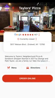 taylors’ pizza house iphone screenshot 1