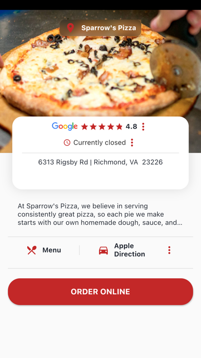 Sparrow’s Pizza Screenshot