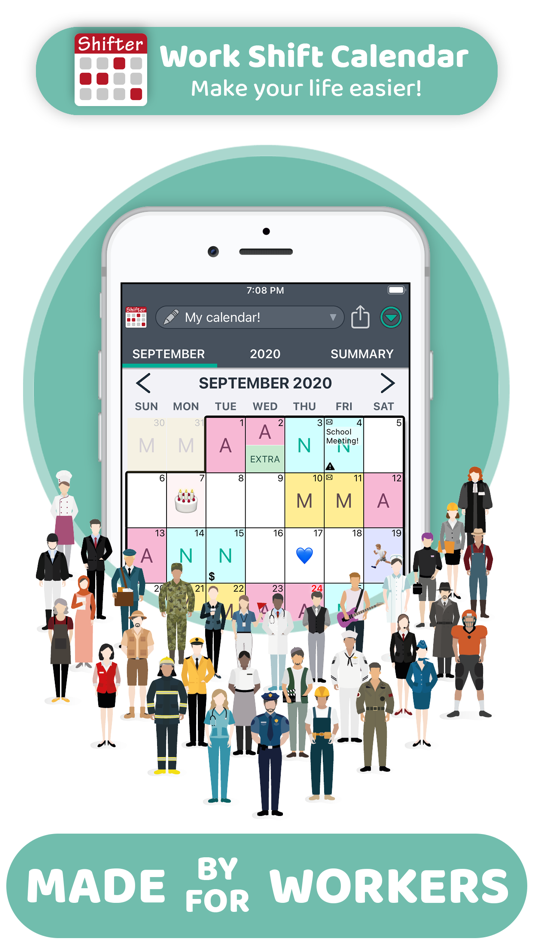 #7. Work Shift Calendar (Shifter) (iOS) 由: Luis Alberto Reyes Halaby