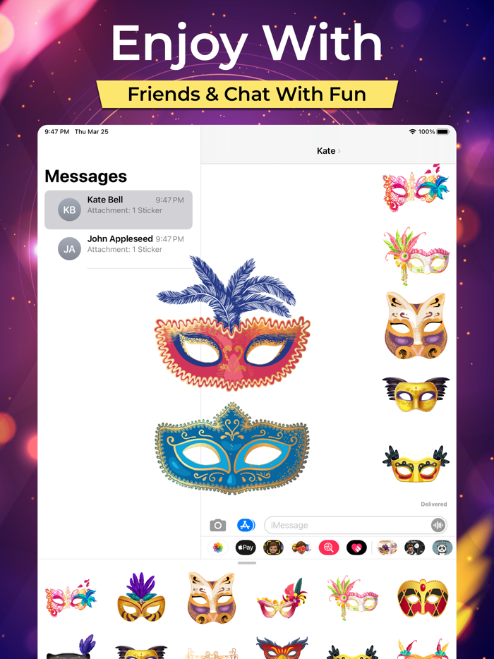 Carnival  Mask Stickers