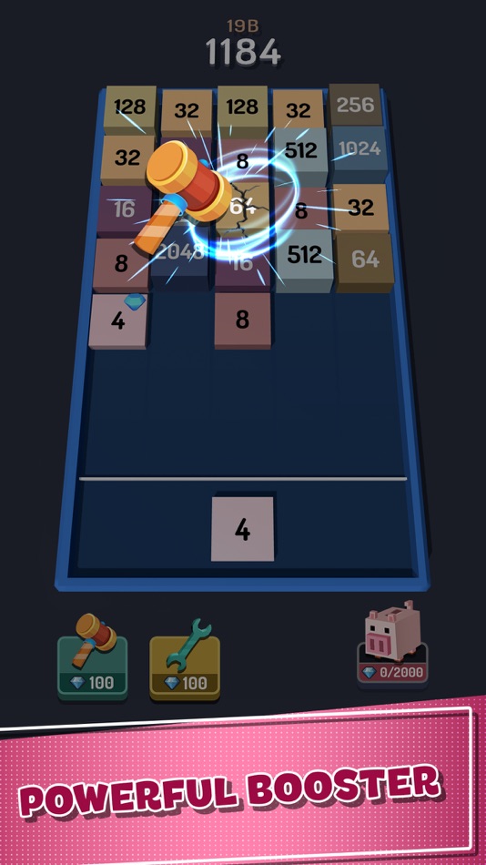 #3. Merge Block 3D : Number Puzzle (iOS) بواسطة: LIHUHU PTE. LTD.