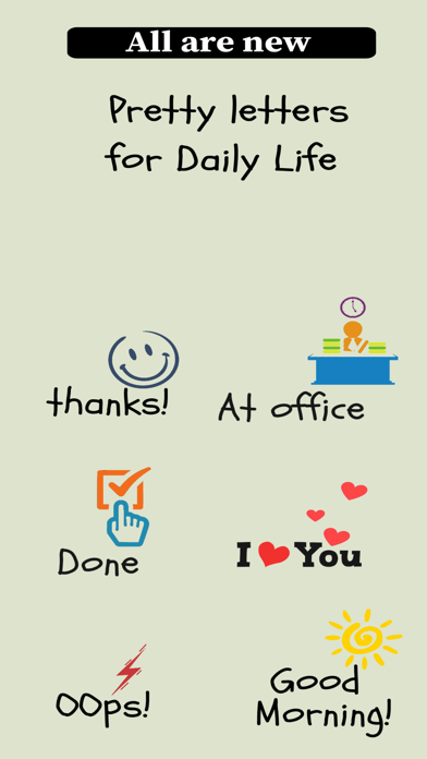 Pretty letters for Daily life Screenshot