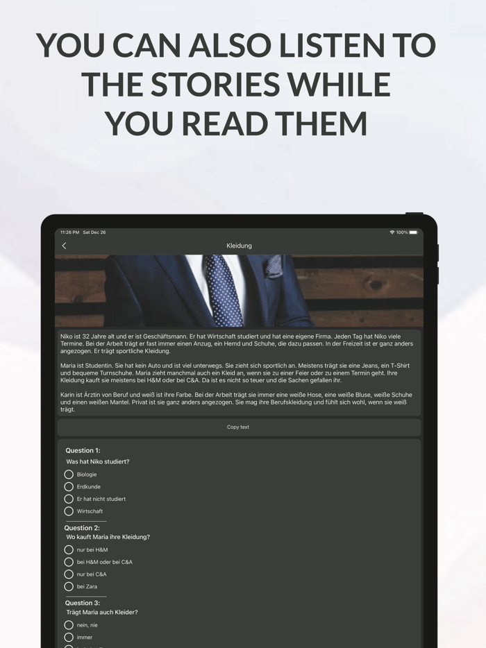 Deutsch Hören und Lesen