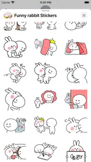 funny rabbit stickers iphone screenshot 2