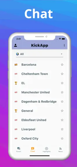 Game screenshot KickApp - Football chat app apk