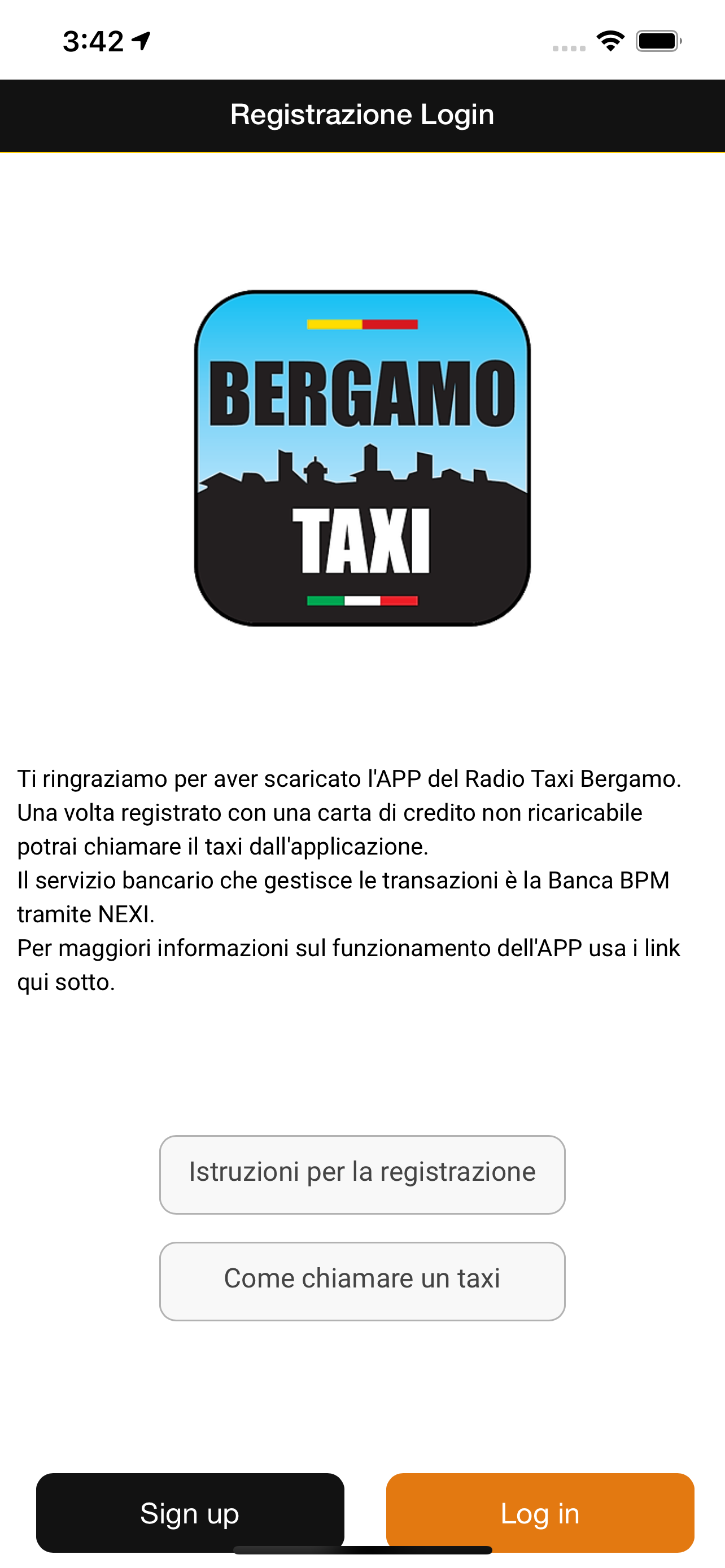 App Taxi Bergamo