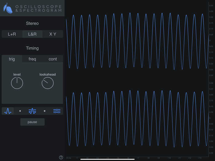 Oscilloscope and Spectrogram