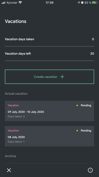 Workload Screenshot
