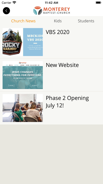 Monterey Baptist Church Screenshot
