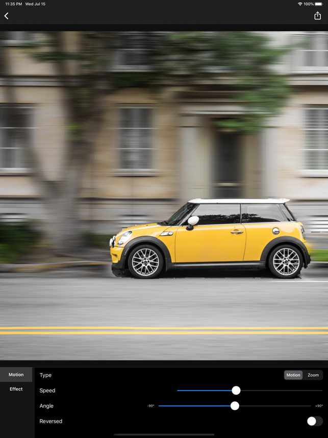 ‎Motion Blur - Panning Photo Screenshot