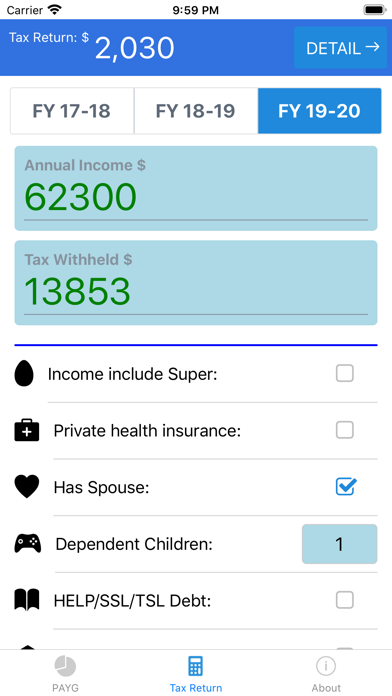 Tax Calculator 2022 ATO Rate Screenshot