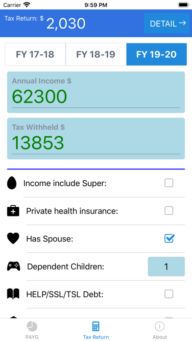 Screenshot #3 pour Tax Calculator 2022 ATO Rate