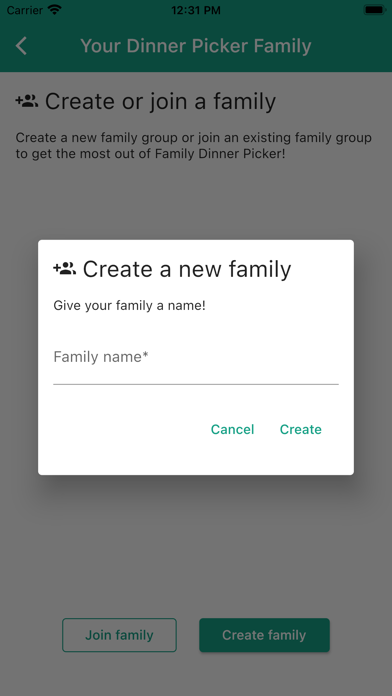 Family Dinner Picker Screenshot