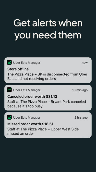 Uber Eats Manager Screenshot