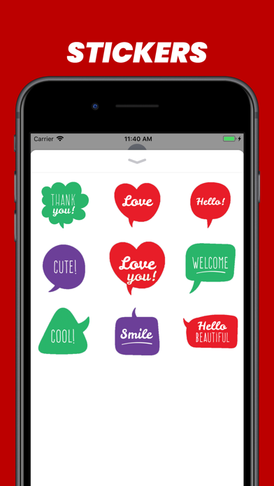 Color speech bubbles stickers Screenshot