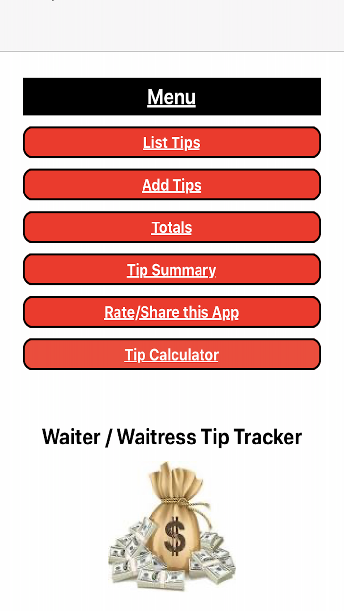 Waiters Tip Tracker