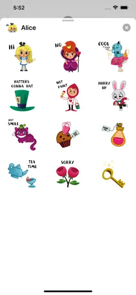 Game screenshot Alice in Wonderland Stickers! mod apk