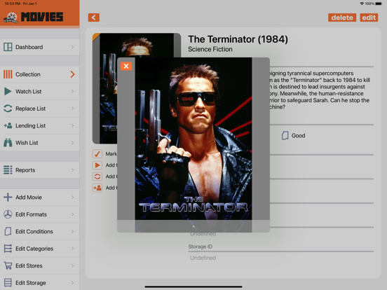 Movies Collector iPad app afbeelding 5